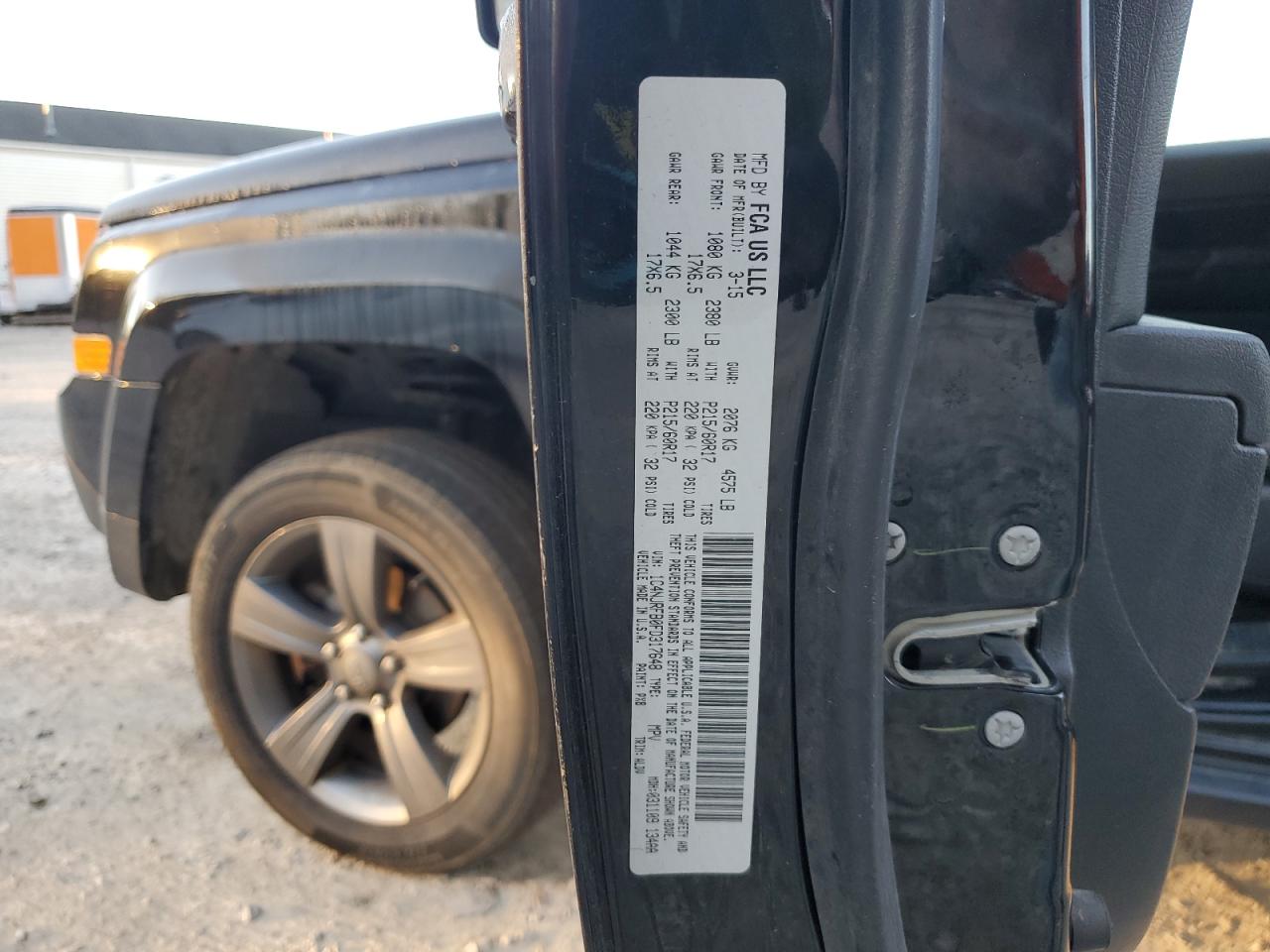 2015 Jeep Patriot Latitude VIN: 1C4NJRFB0FD317648 Lot: 86212595