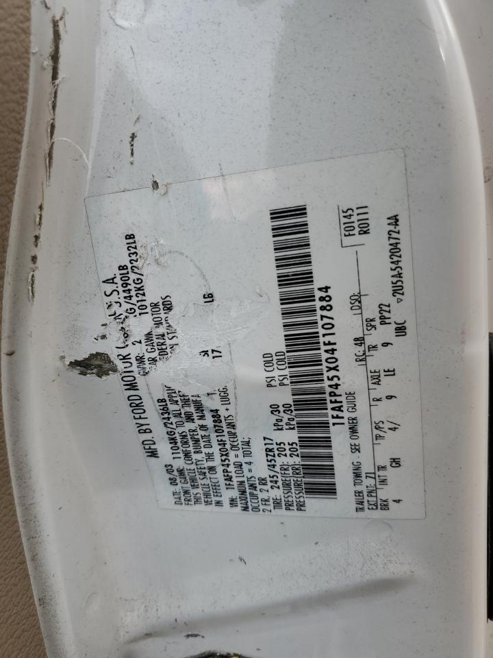 2004 Ford Mustang Gt VIN: 1FAFP45X04F107884 Lot: 81931215