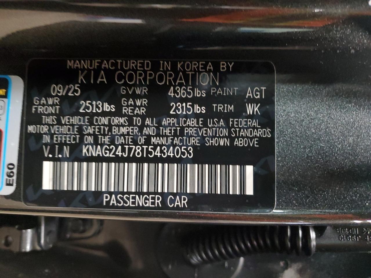 2026 Kia K5 Lxs VIN: KNAG24J78T5434053 Lot: 90481065
