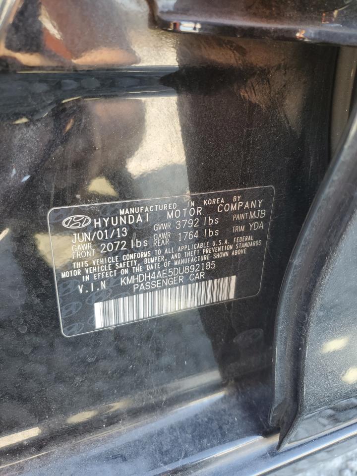 2013 Hyundai Elantra Gls VIN: KMHDH4AE5DU892185 Lot: 82647195