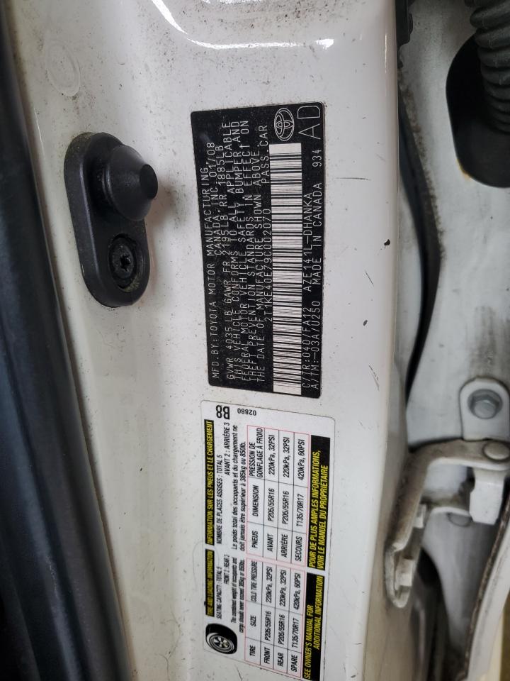 2009 Toyota Corolla Matrix S VIN: 2T1KE40E79C002070 Lot: 90534205