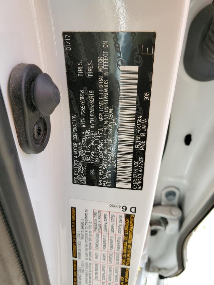 2017 Lexus Gx 460 VIN: JTJBM7FX9H5164515 Lot: 85379835