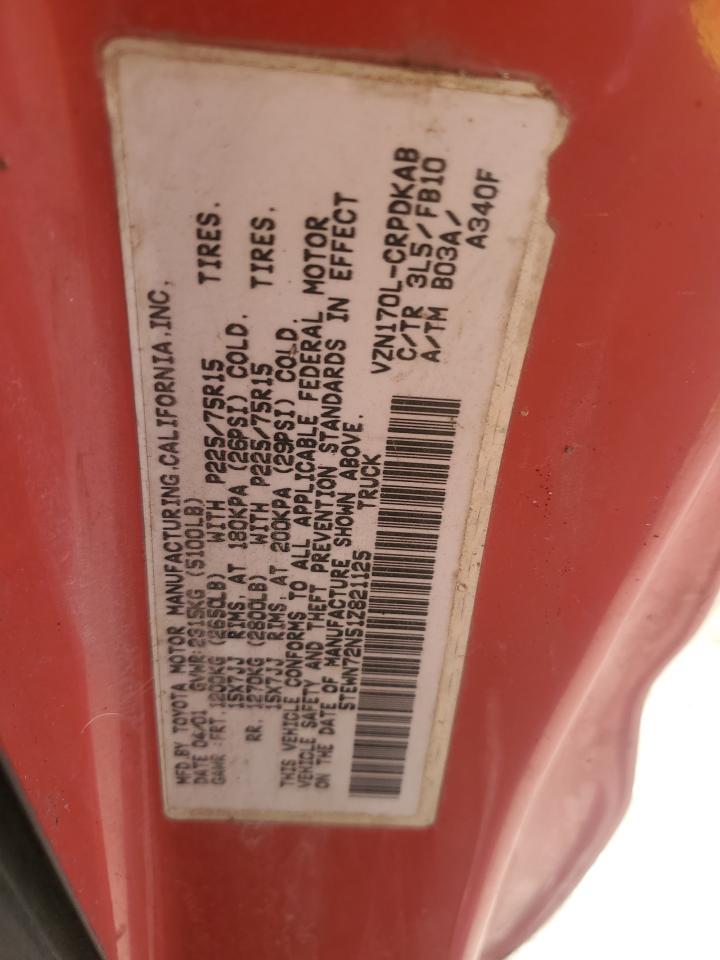 2001 Toyota Tacoma Xtracab VIN: 5TEWN72N51Z821125 Lot: 85779225