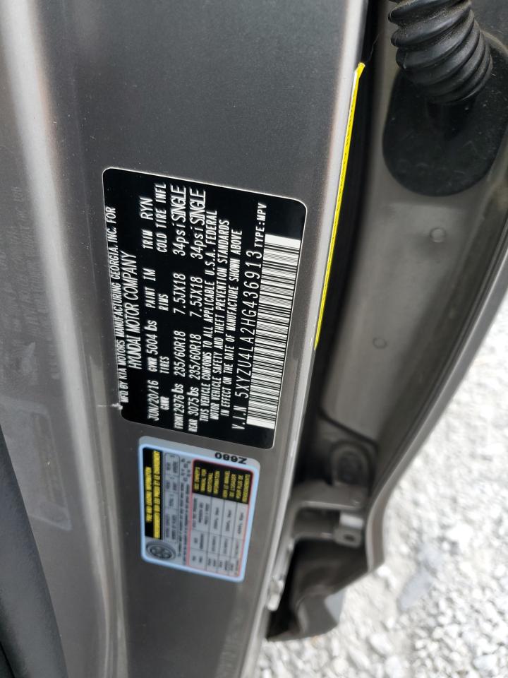 2017 Hyundai Santa Fe Sport VIN: 5XYZU4LA2HG436913 Lot: 85486235