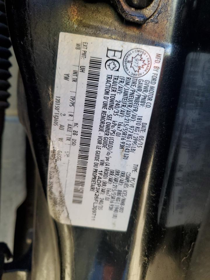 2015 Ford Focus Se VIN: 1FADP3K26FL309711 Lot: 85560635