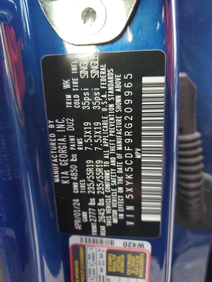 2024 Kia Sportage Sx Prestige VIN: 5XYK5CDF9RG209965 Lot: 85801395