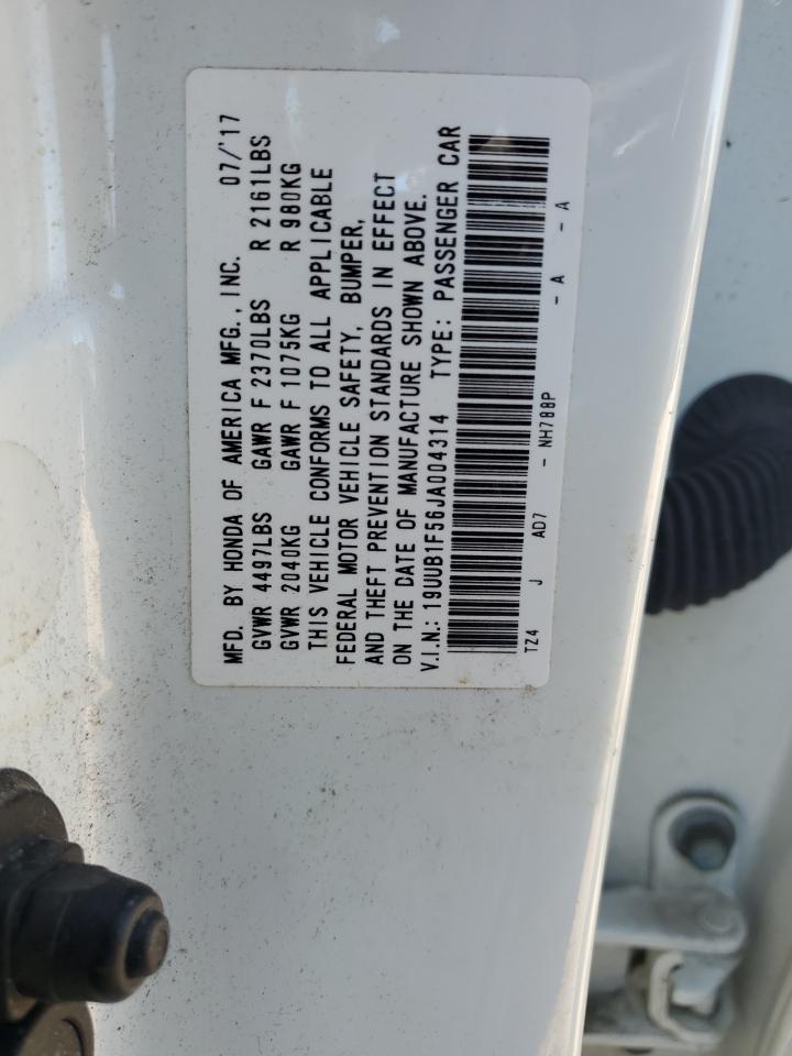 2018 Acura Tlx Tech VIN: 19UUB1F56JA004314 Lot: 85161925