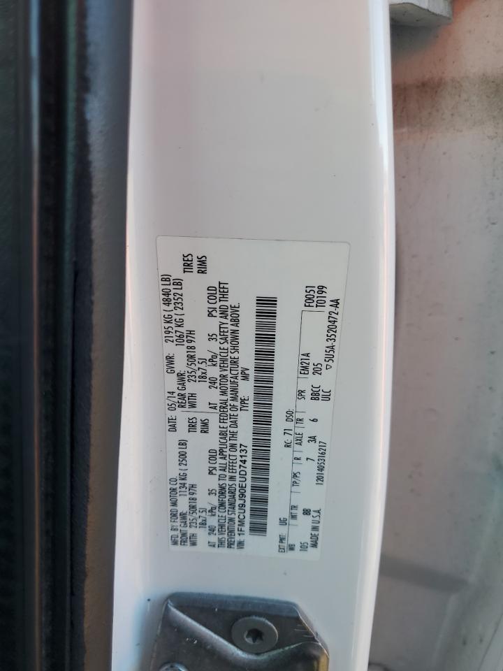 2014 Ford Escape Titanium VIN: 1FMCU9J90EUD74137 Lot: 82043375