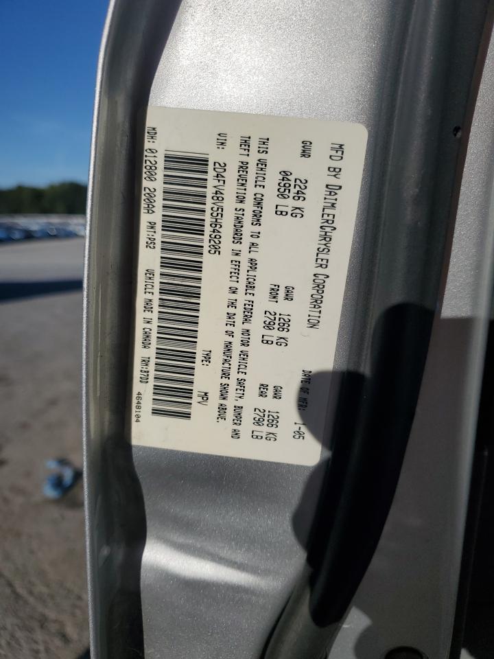 2005 Dodge Magnum Sxt VIN: 2D4FV48V55H649205 Lot: 89725445