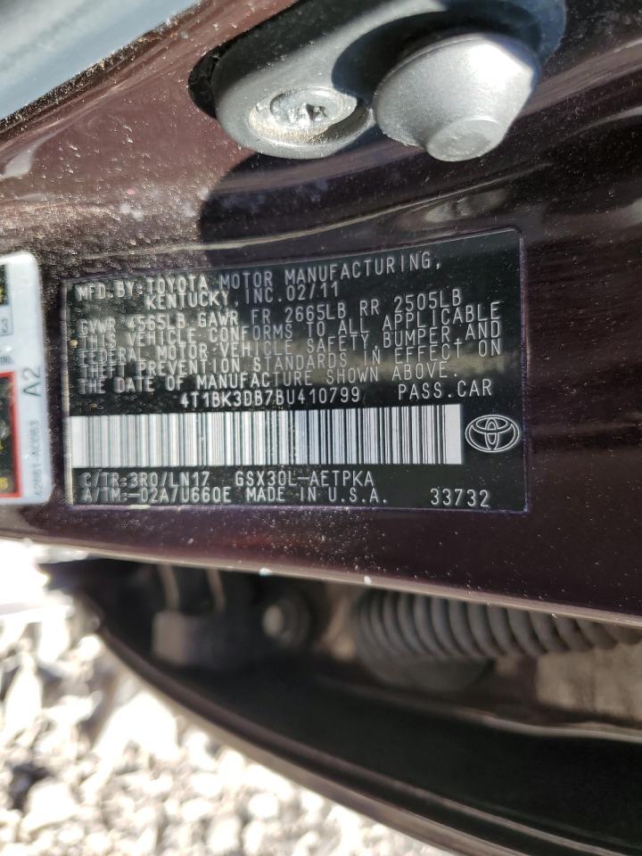 2011 Toyota Avalon Base VIN: 4T1BK3DB7BU410799 Lot: 82233005