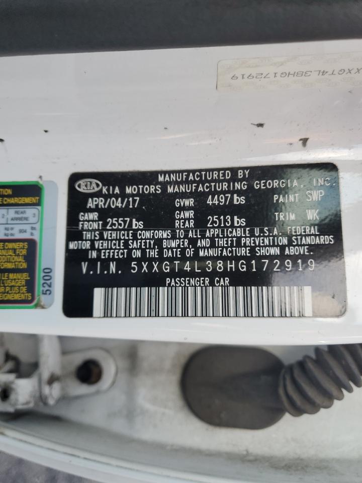 2017 Kia Optima Lx VIN: 5XXGT4L38HG172919 Lot: 86884875