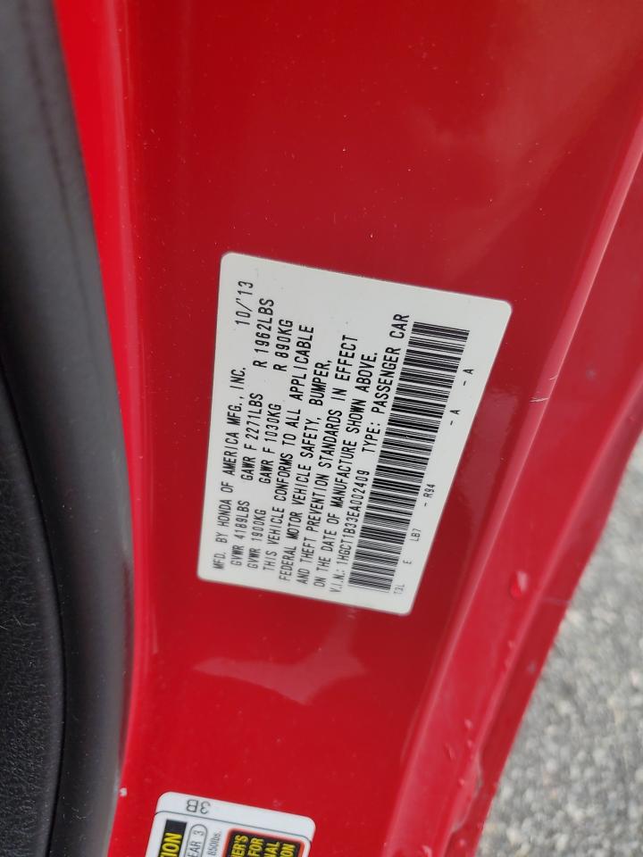 2014 Honda Accord Lx-S VIN: 1HGCT1B33EA002409 Lot: 85167225