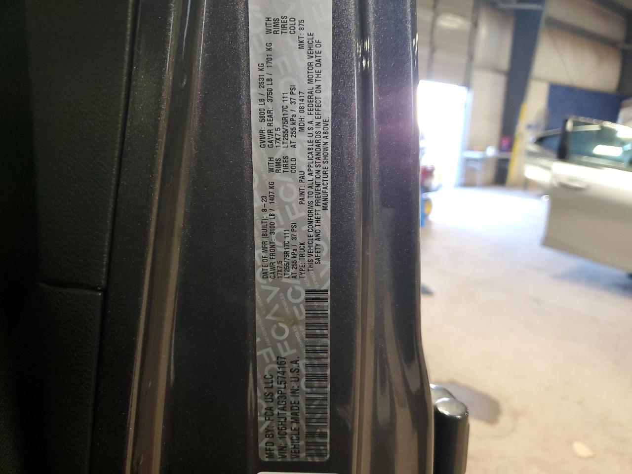 2023 Jeep Gladiator Sport VIN: 1C6HJTAG3PL574167 Lot: 84872535