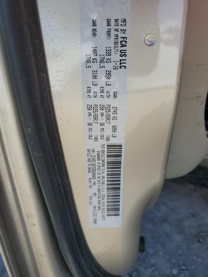 2016 Chrysler Town & Country Touring VIN: 2C4RC1BG7GR280403 Lot: 82672325