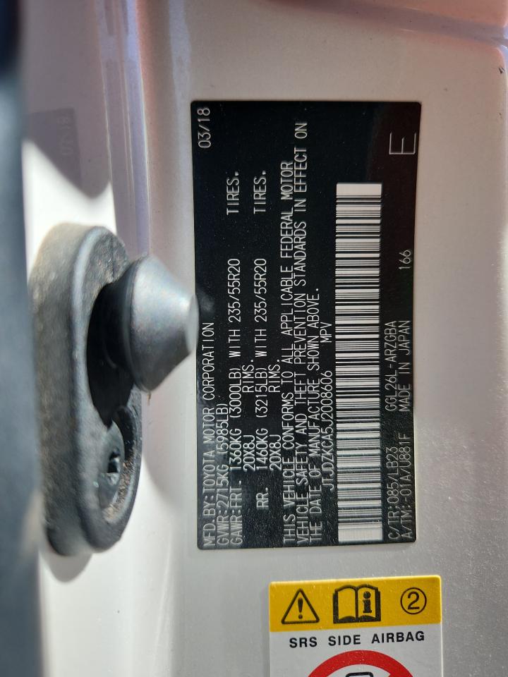 2018 Lexus Rx 350 L VIN: JTJDZKCA5J2008606 Lot: 90124405