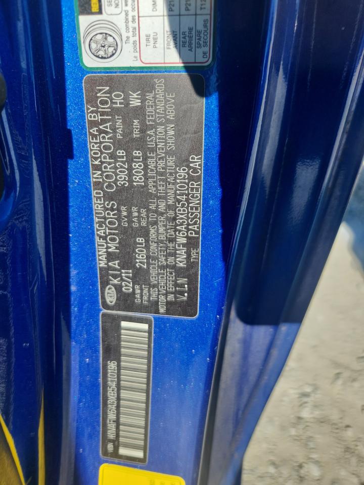 2011 Kia Forte Sx VIN: KNAFW6A3XB5410196 Lot: 82701135