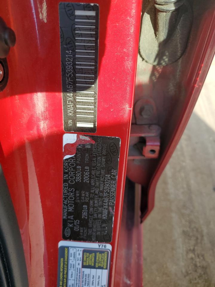 2015 Kia Forte Lx VIN: KNAFX4A67F5393214 Lot: 86163245