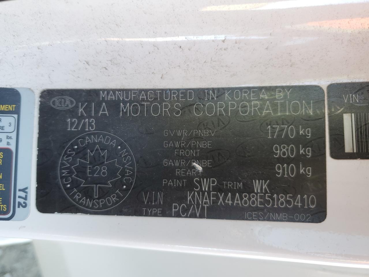 2014 Kia Forte Ex VIN: KNAFX4A88E5185410 Lot: 82559875