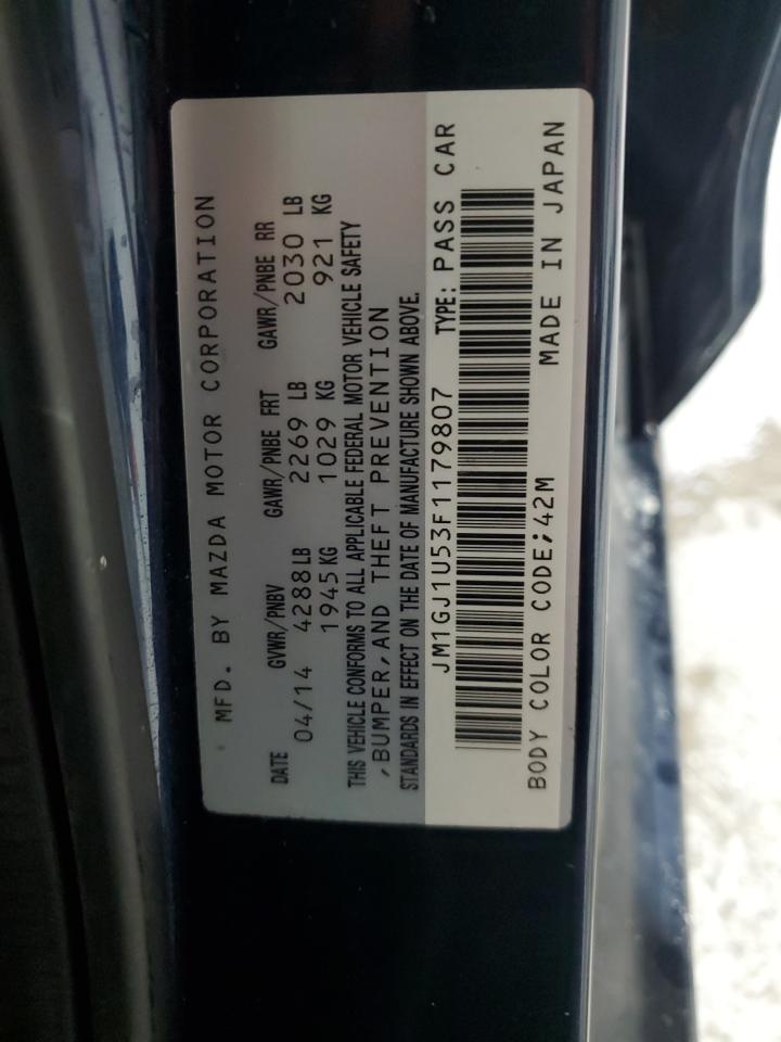 2015 Mazda 6 Sport VIN: JM1GJ1U53F1179807 Lot: 85739615