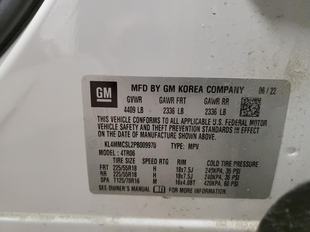 2023 Buick Encore Gx Preferred VIN: KL4MMCSL2PB009970 Lot: 90105625