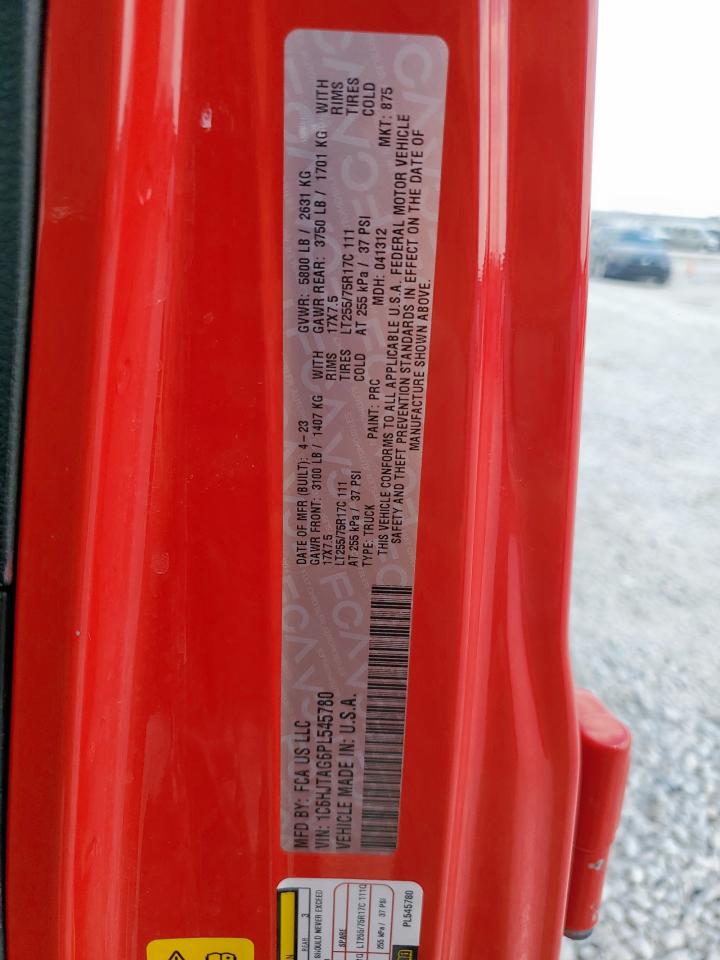 2023 Jeep Gladiator Sport VIN: 1C6HJTAG6PL545780 Lot: 84806495