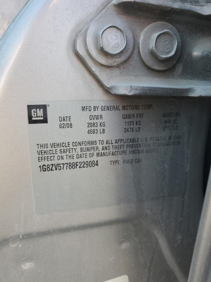 2008 Saturn Aura Xr VIN: 1G8ZV57788F229084 Lot: 85754505