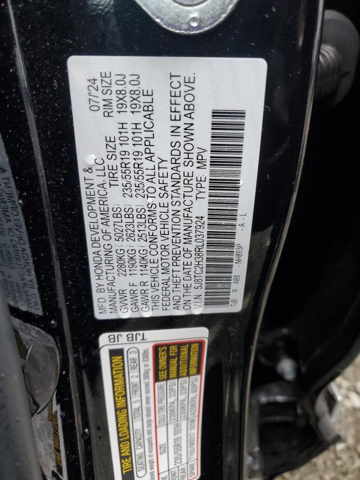 2024 Acura Rdx VIN: 5J8TC2H38RL037924 Lot: 86235225