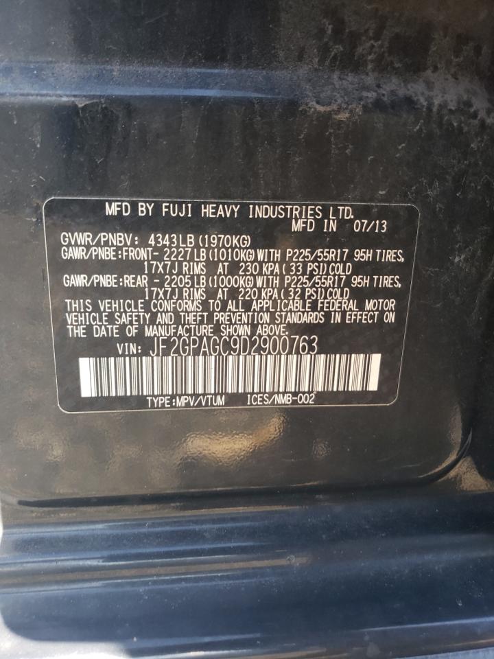 2013 Subaru Xv Crosstrek 2.0 Limited VIN: JF2GPAGC9D2900763 Lot: 89538665