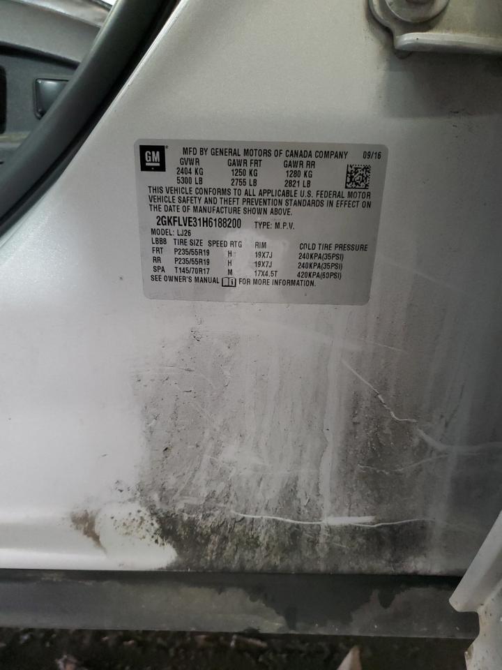 2017 GMC Terrain Denali VIN: 2GKFLVE31H6188200 Lot: 85425795