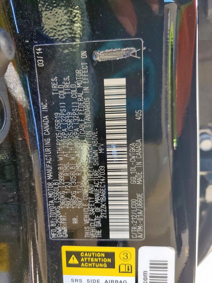 2014 Lexus Rx 350 VIN: 2T2ZK1BA6EC147039 Lot: 90332585