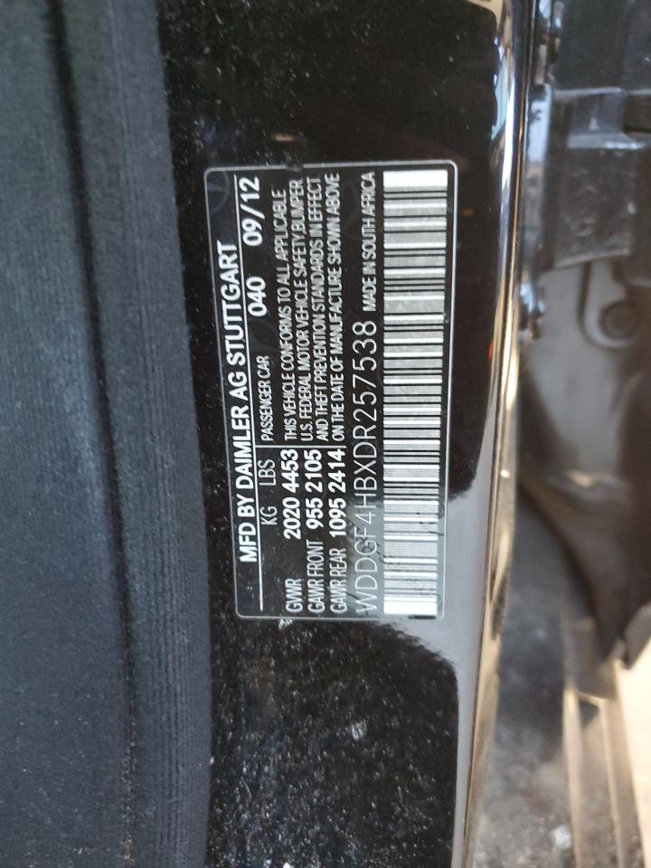 2013 Mercedes-Benz C 250 VIN: WDDGF4HBXDR257538 Lot: 86500825