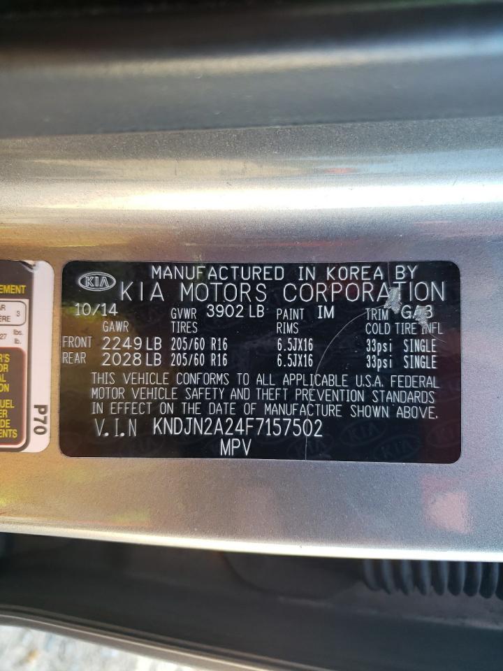 2015 Kia Soul VIN: KNDJN2A24F7157502 Lot: 84806935