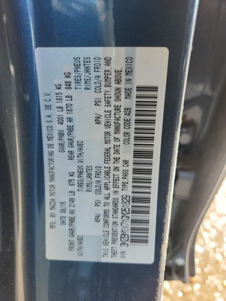 2016 Mazda 3 Grand Touring VIN: 3MZBM1X71GM251829 Lot: 84404855