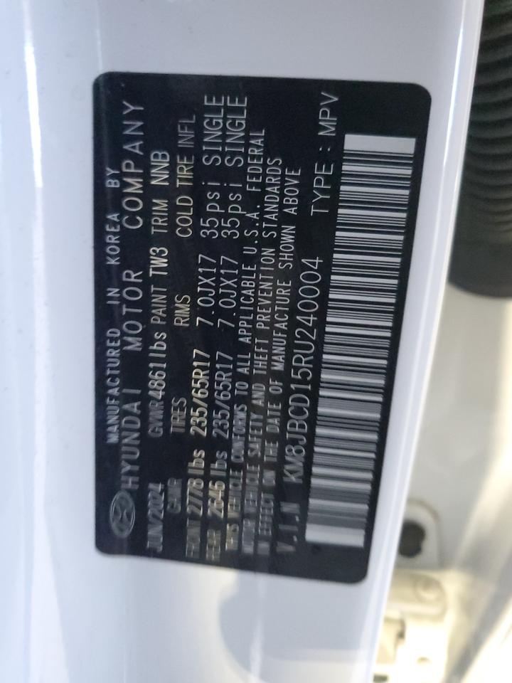 2024 Hyundai Tucson Blue VIN: KM8JBCD15RU240004 Lot: 86237955