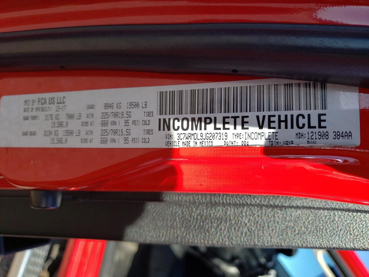 2018 Ram 5500 VIN: 3C7WRMDL9JG207319 Lot: 84065835