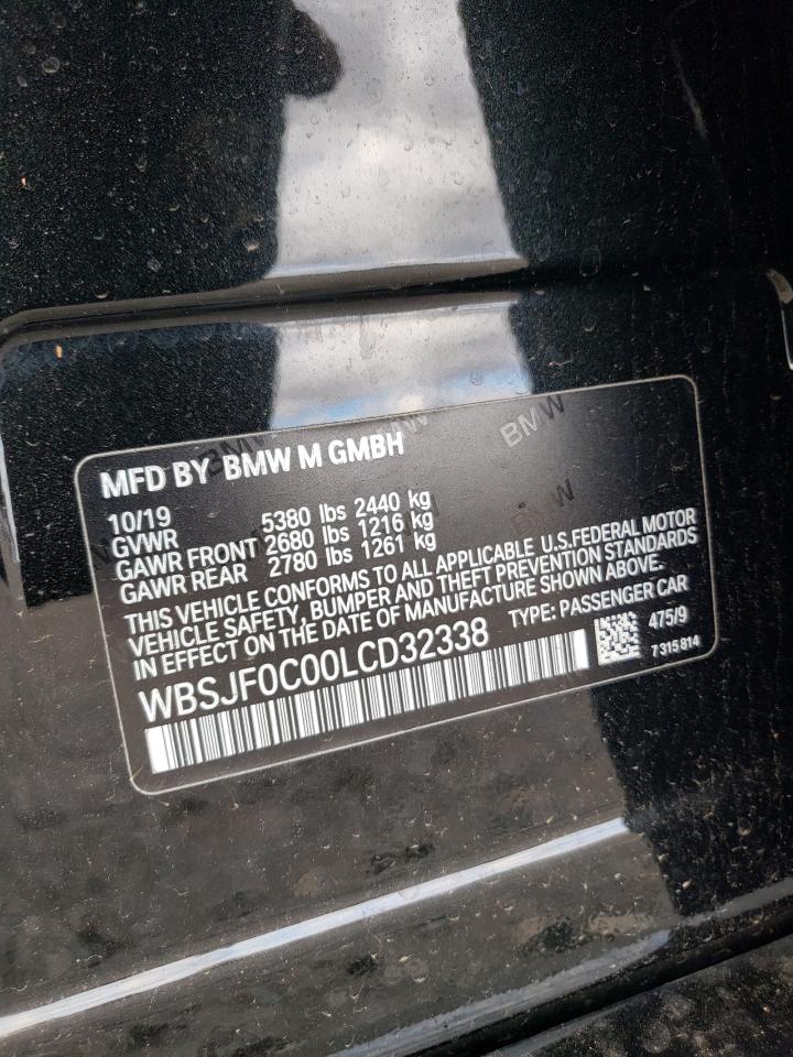 2020 BMW M5 Base VIN: WBSJF0C00LCD32338 Lot: 90515165