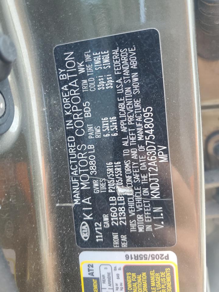 2013 Kia Soul + VIN: KNDJT2A63D7548095 Lot: 85199435