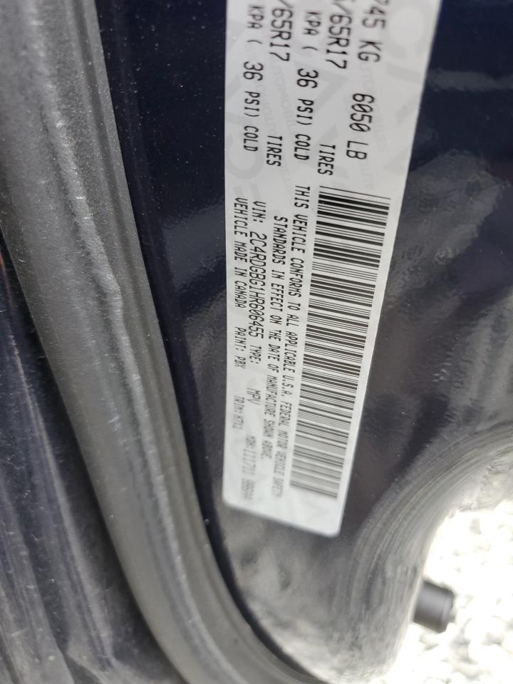 2017 Dodge Grand Caravan Se VIN: 2C4RDGBG1HR606455 Lot: 85107895