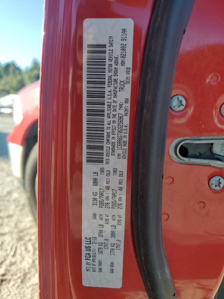 2016 Ram 1500 Slt VIN: 1C6RR6GT0GS256967 Lot: 82214395