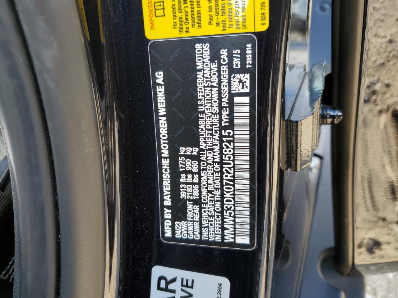 2024 Mini Cooper S VIN: WMW53DK07R2U58215 Lot: 84901985