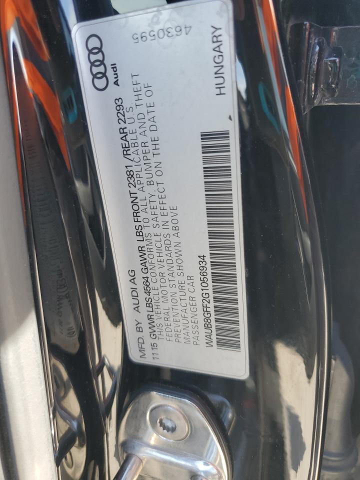 2016 Audi A3 Premium VIN: WAUB8GFF2G1056934 Lot: 84971255