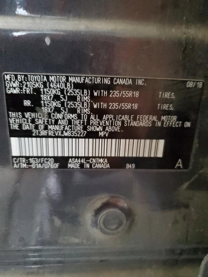 2018 Toyota Rav4 Adventure VIN: 2T3RFREVXJW835227 Lot: 84797505