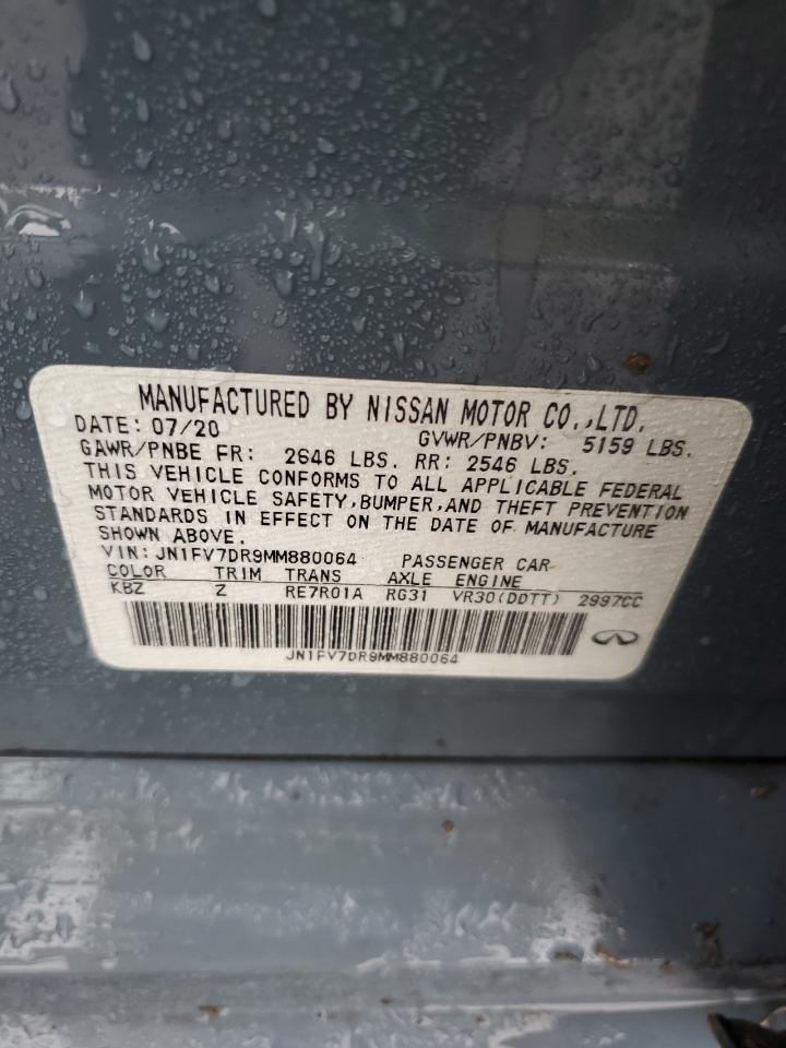 2021 Infiniti Q50 Red Sport 400 VIN: JN1FV7DR9MM880064 Lot: 81423665