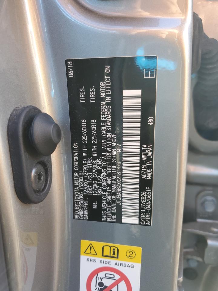 2019 Lexus Nx 300 Base VIN: JTJBARBZXK2181473 Lot: 86220695