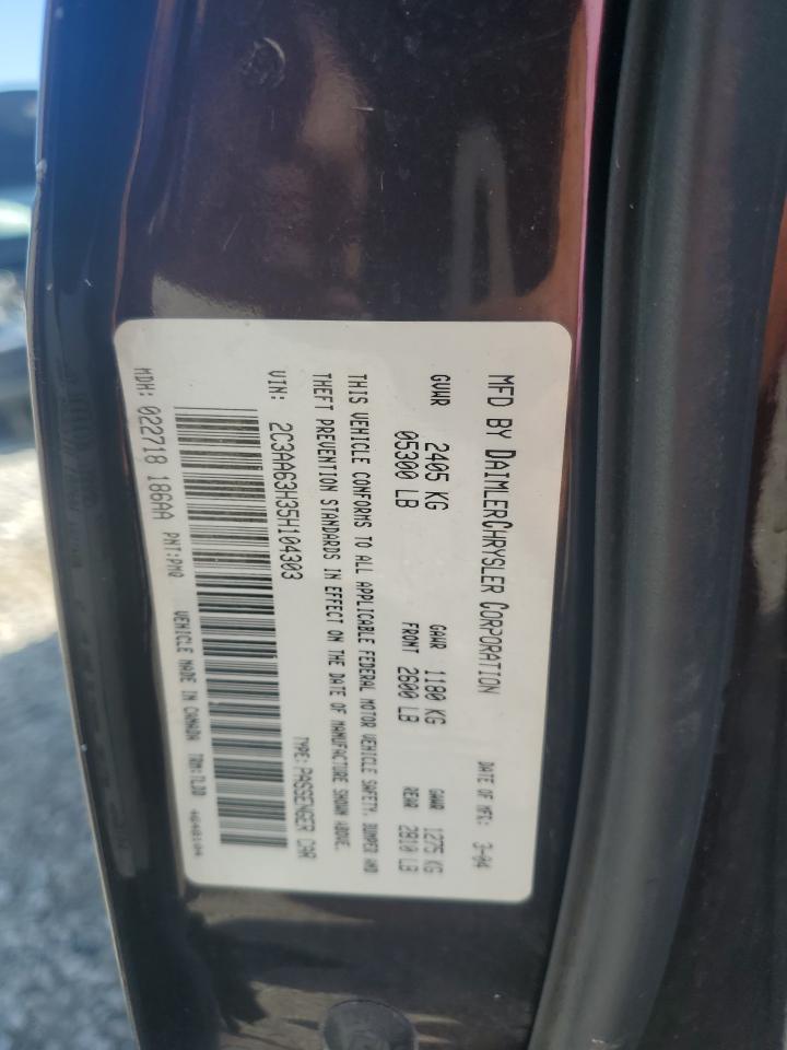 2005 Chrysler 300C VIN: 2C3AA63H35H104303 Lot: 82310295