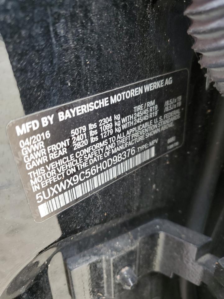 2017 BMW X3 xDrive28I VIN: 5UXWX9C56H0D98376 Lot: 84239435
