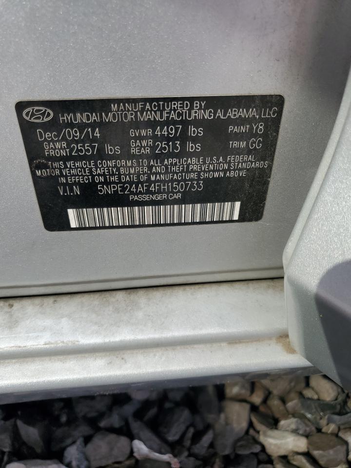 2015 Hyundai Sonata Se VIN: 5NPE24AF4FH150733 Lot: 84549045