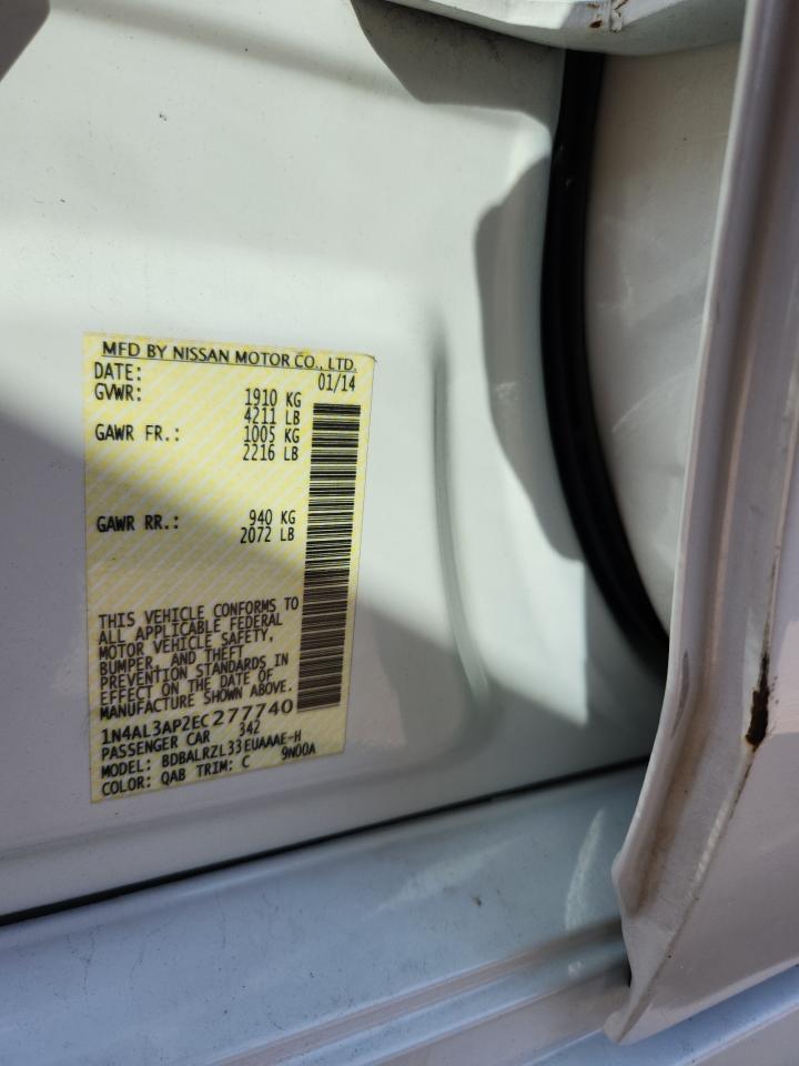 2014 Nissan Altima 2.5 VIN: 1N4AL3AP2EC277740 Lot: 82285015