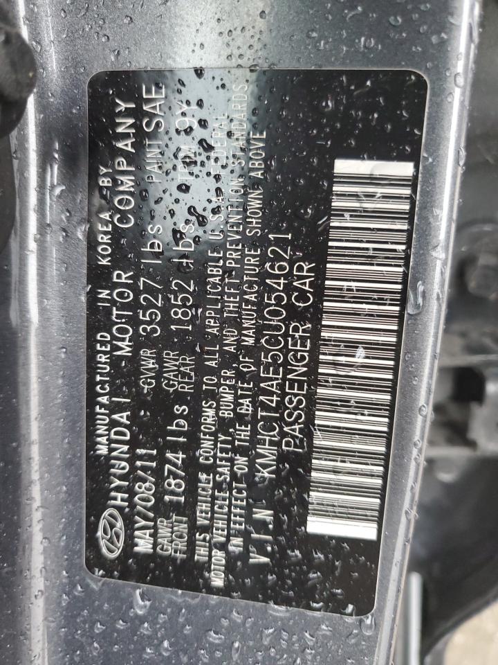 2012 Hyundai Accent Gls VIN: KMHCT4AE5CU054621 Lot: 85814775