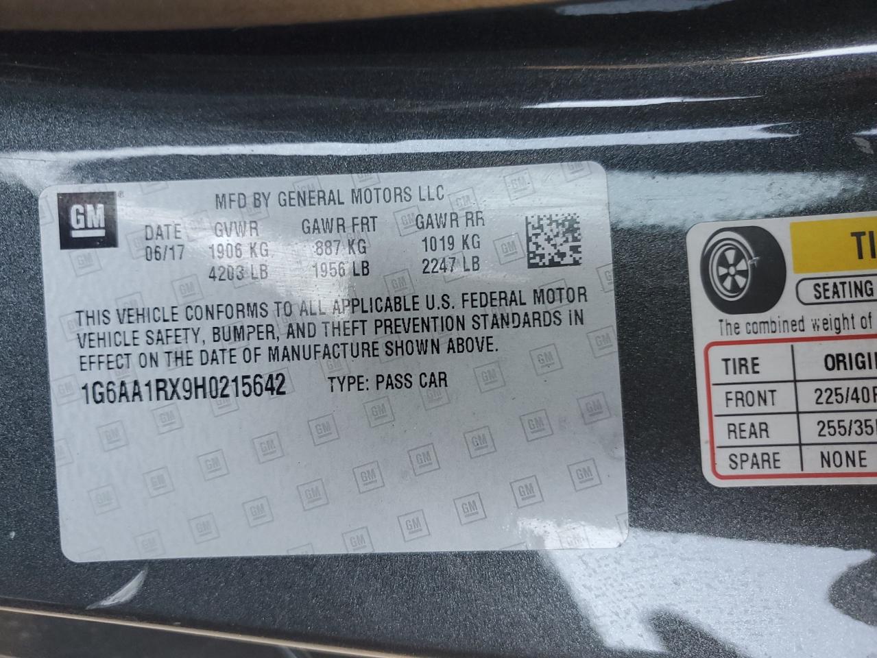 2017 Cadillac Ats VIN: 1G6AA1RX9H0215642 Lot: 90415495